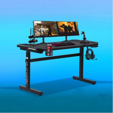 Стол компьютерный, игровой с регулировкой высоты и RGB подсветкой